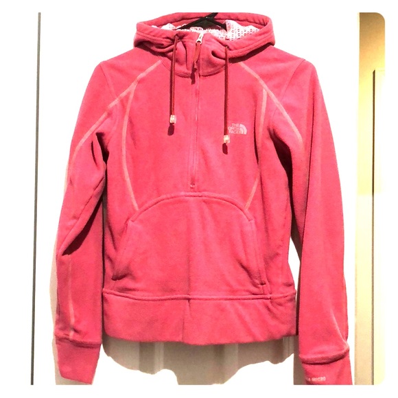 The North Face Tops - North Face Pink/Purple Half Zip Fleece Pullover